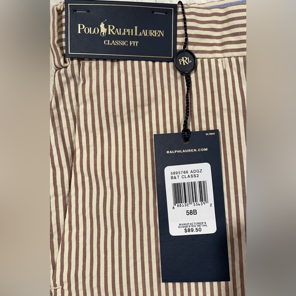 Polo by Ralph Lauren Classic Fit Seersucker Shorts Size 58 B - Picture 2 of 3